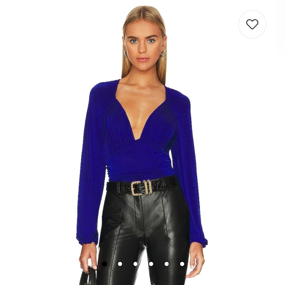 NWT Free People In Your Arms Bodysuit in Electric Indigo